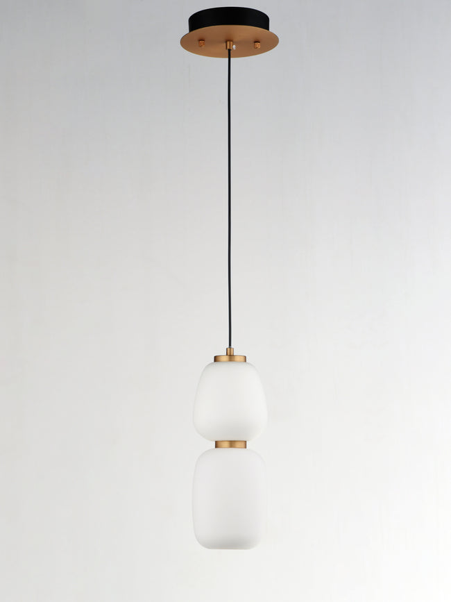 E25066-92BKGLD - Soji 13" Pendant - Black / Gold