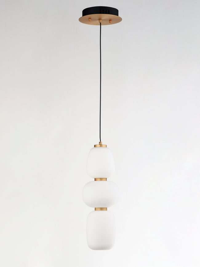 E25067-92BKGLD - Soji 17" Pendant - Black / Gold