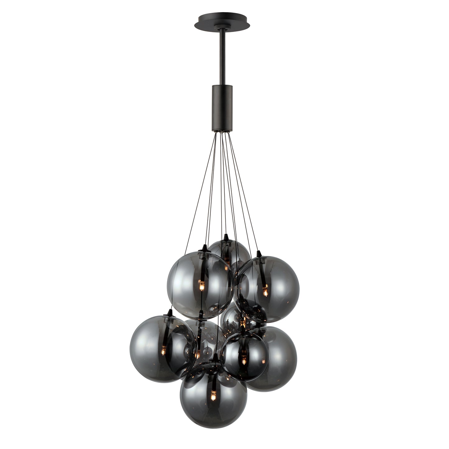 E25087-142BK - 9 Light Burst 20" Chandelier - Black