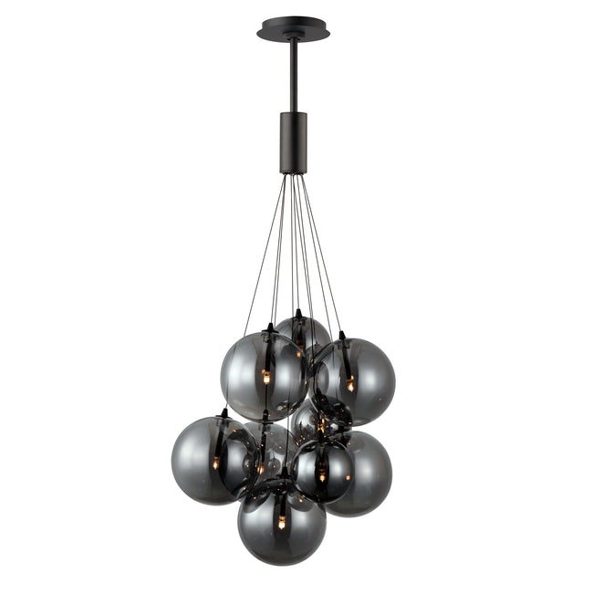 E25087-142BK - 9 Light Burst 20" Chandelier - Black