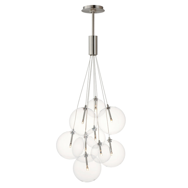 E25087-18SN - 9 Light Burst 20" Chandelier - Satin Nickel
