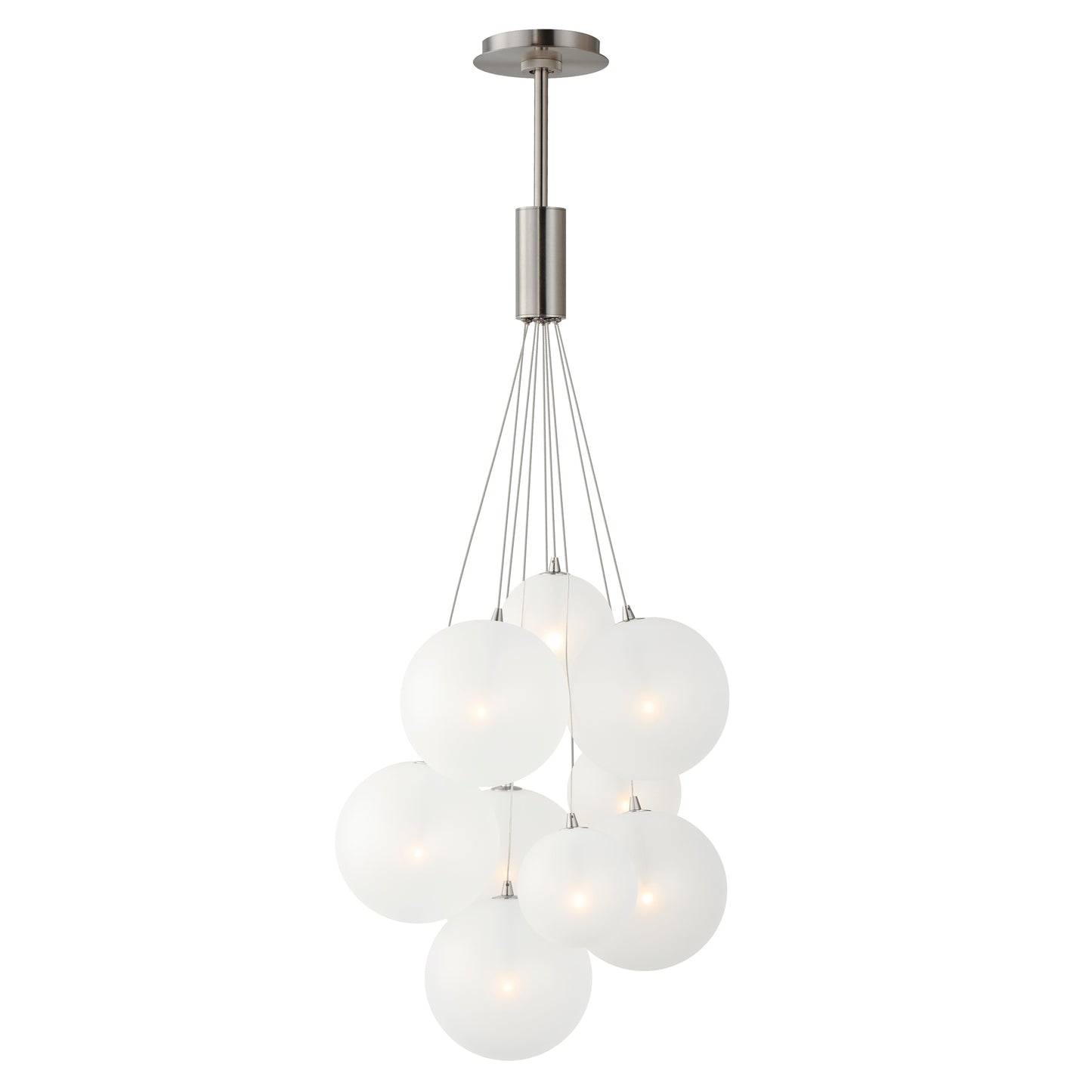 E25087-54SN - 9 Light Burst 20" Chandelier - Satin Nickel