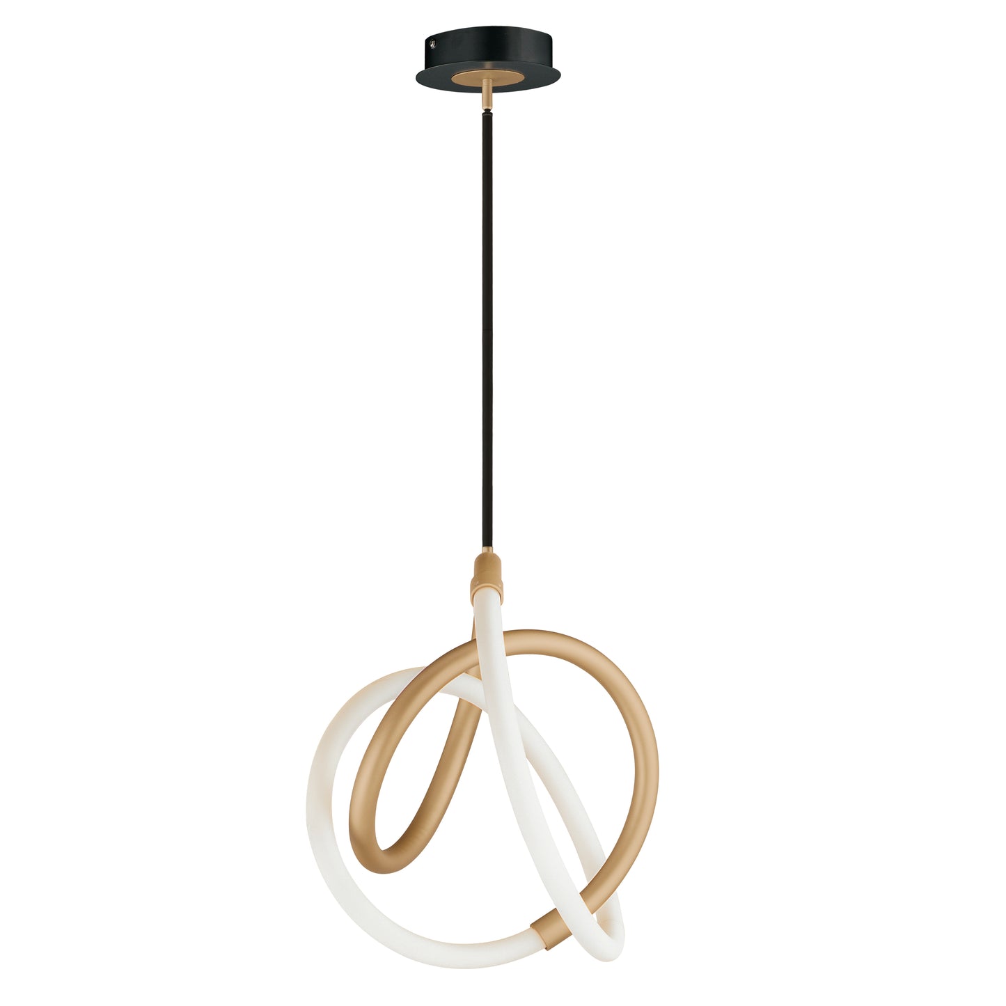 E25092-01BKGLD - Mobius 13" Pendant - Black / Gold