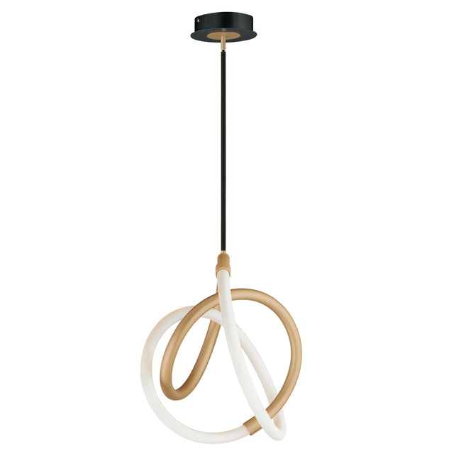 E25092-01BKGLD - Mobius 13" Pendant - Black / Gold