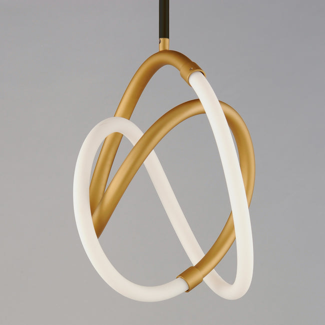 E25092-01BKGLD - Mobius 13" Pendant - Black / Gold