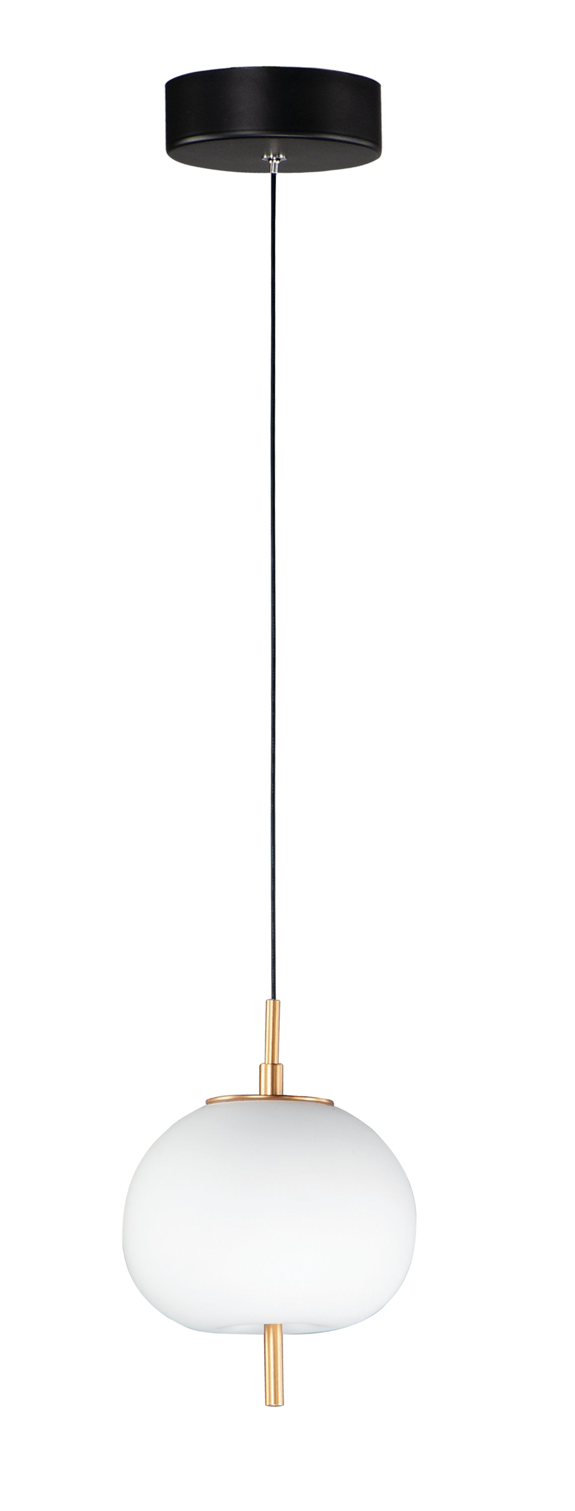 E25111-92BKGLD - Quest 9.25" Pendant - Black / Gold