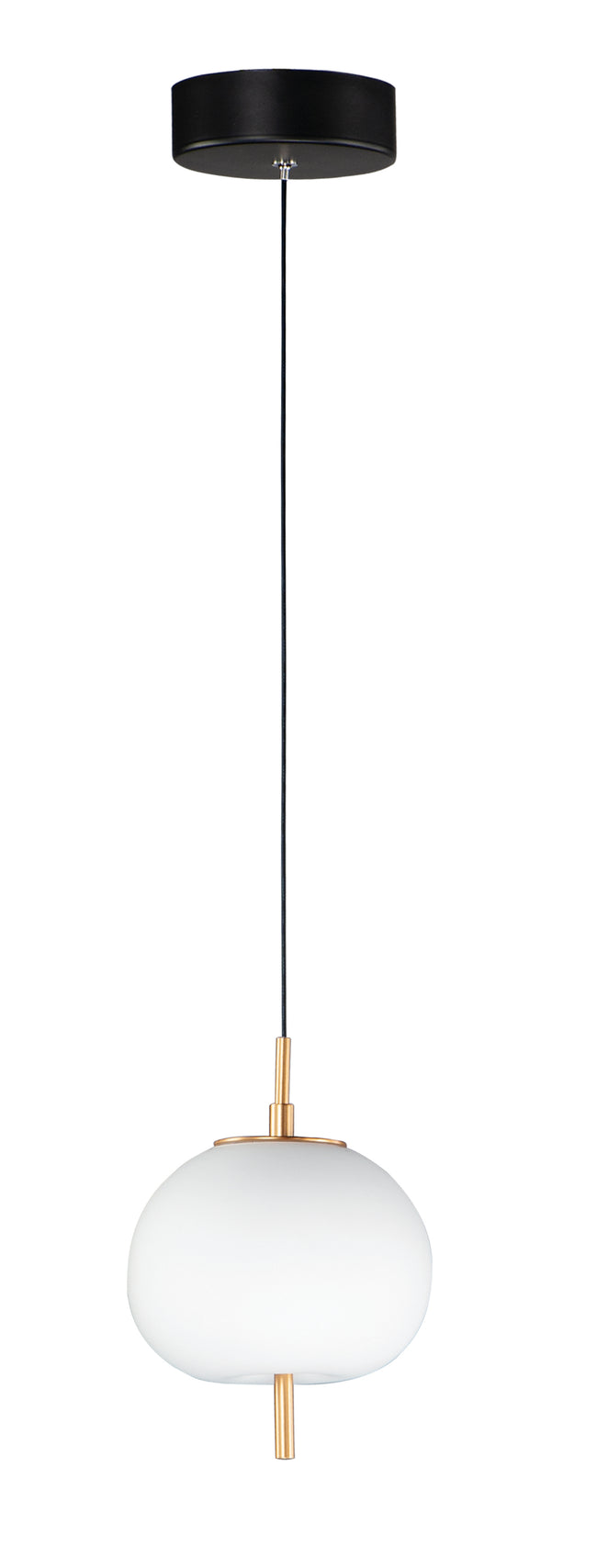 E25111-92BKGLD - Quest 9.25" Pendant - Black / Gold