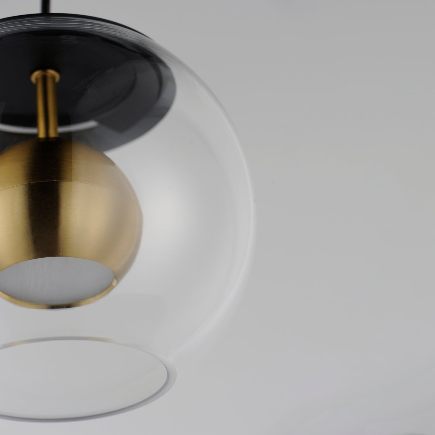 E25152-BKNAB - Nucleus 7.75" Pendant - Black / Natural Aged Brass