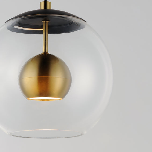 E25153-BKNAB - Nucleus 9.75" Pendant - Black / Natural Aged Brass