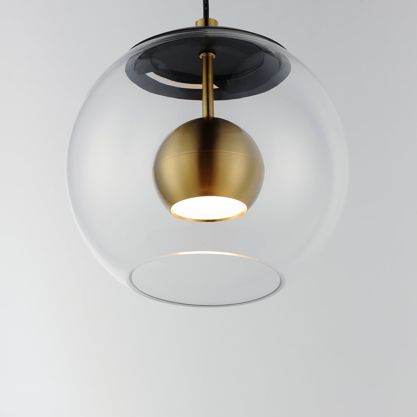 E25153-BKNAB - Nucleus 9.75" Pendant - Black / Natural Aged Brass