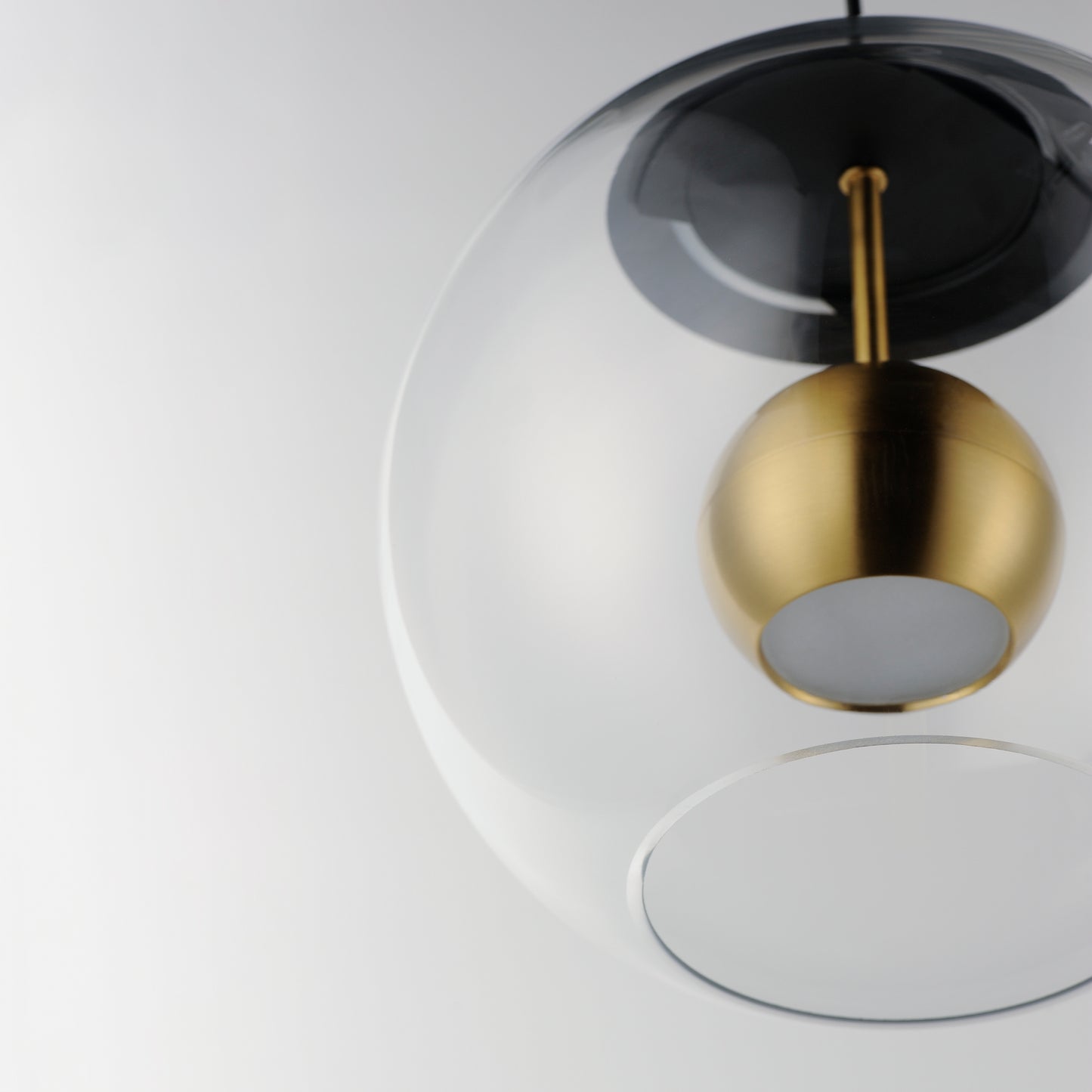 E25154-BKNAB - Nucleus 12" Pendant - Black / Natural Aged Brass