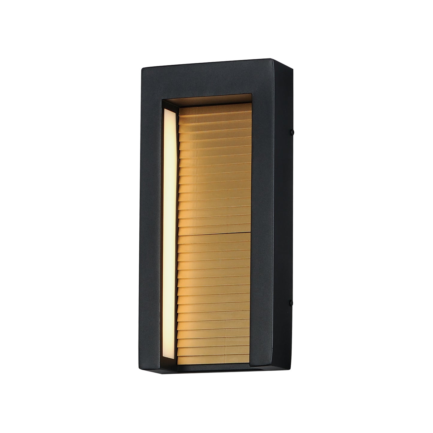 E30104-BKGLD - Alcove 14" Outdoor Wall Sconce - Black / Gold