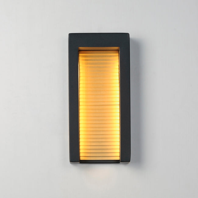 E30104-BKGLD - Alcove 14" Outdoor Wall Sconce - Black / Gold