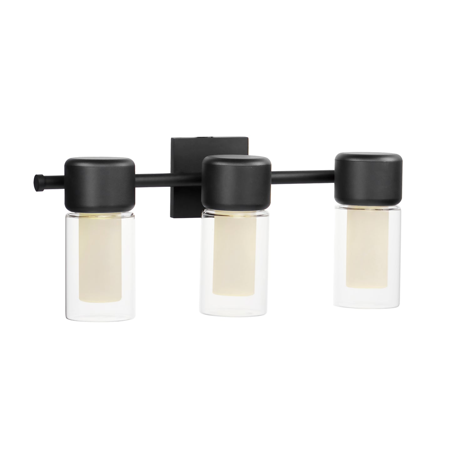 E30193-93BK - Dram 3-Light LED Bath Sconce - Black