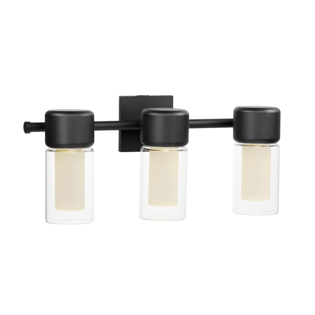 E30193-93BK - Dram 3-Light LED Bath Sconce - Black