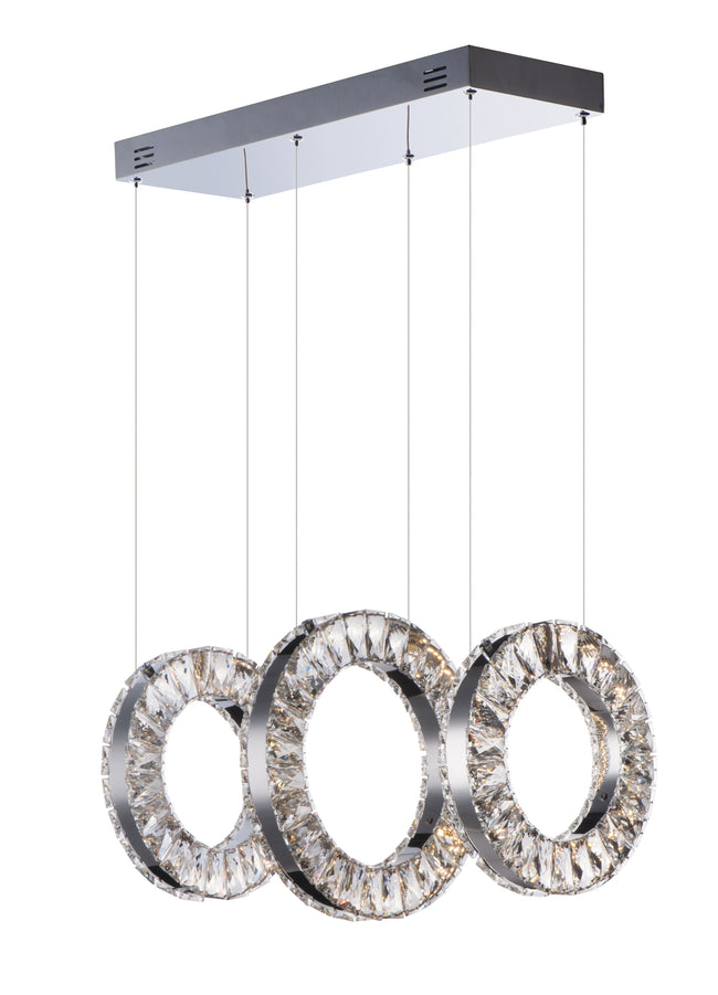 E30563-20PC - 3 Light Charm 12" Chandelier - Polished Chrome