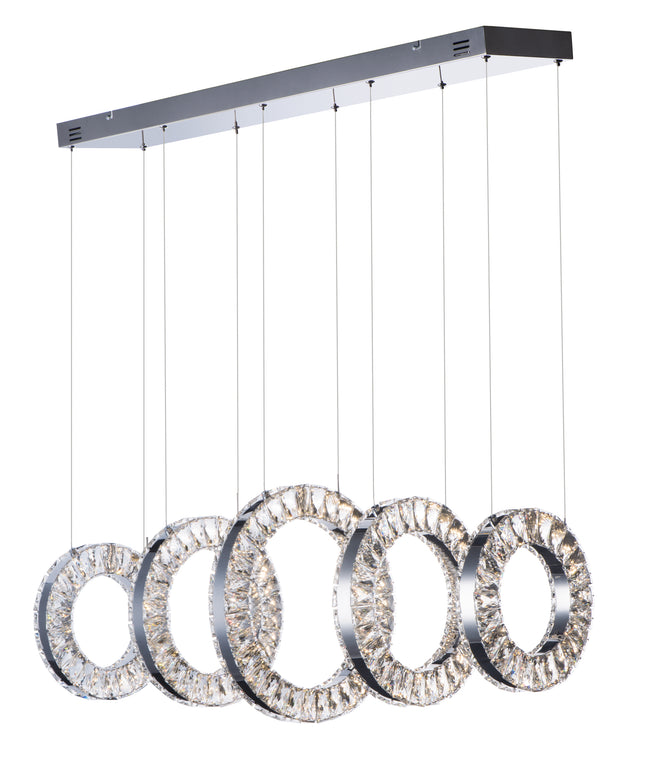 E30565-20PC - 5 Light Charm 14" Chandelier - Polished Chrome