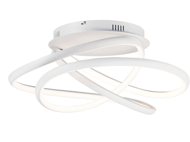 E30640-MW - Twisted 25" Flush Mount Ceiling Light - Matte White