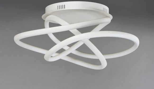 E30640-MW - Twisted 25" Flush Mount Ceiling Light - Matte White