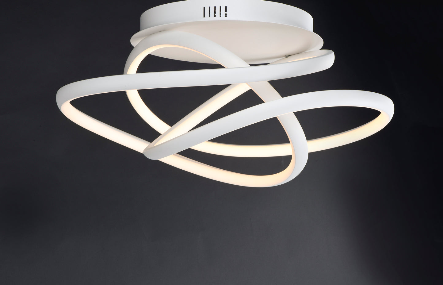 E30640-MW - Twisted 25" Flush Mount Ceiling Light - Matte White