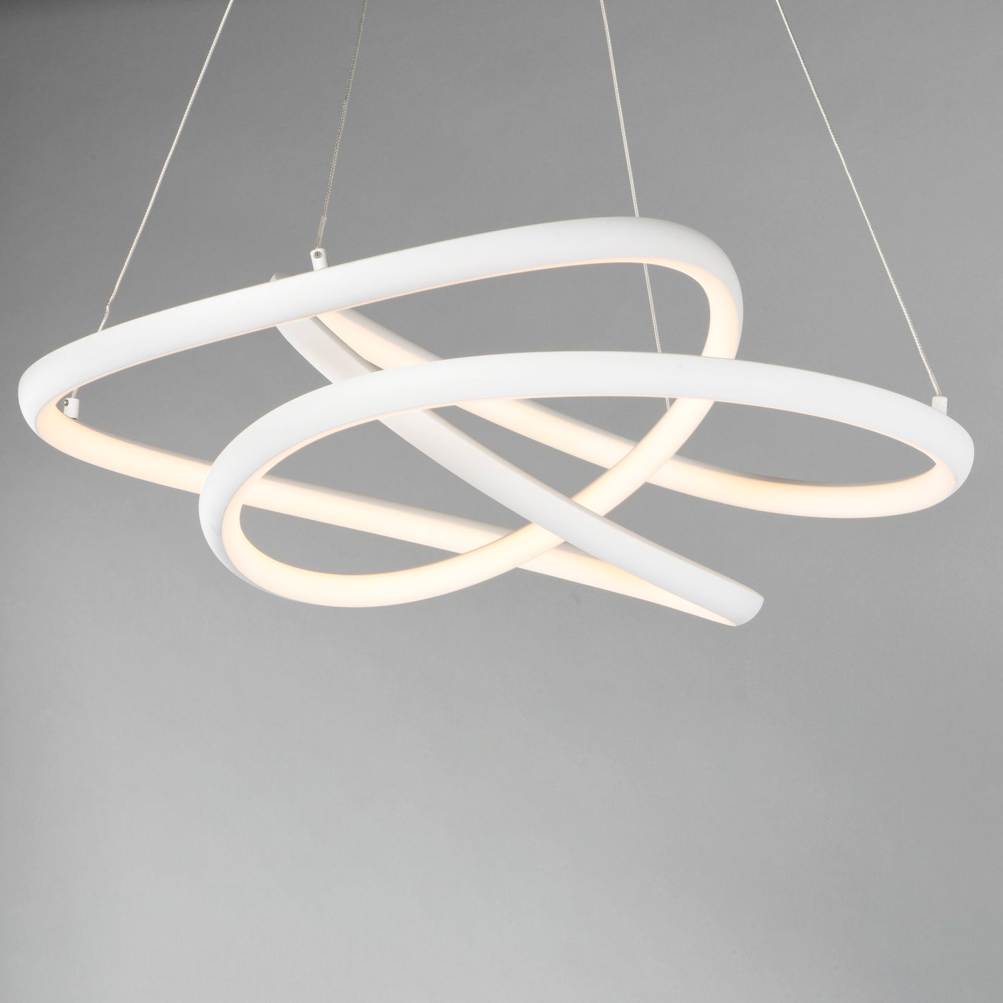E30644-MW - Twisted 25" Pendant - Matte White