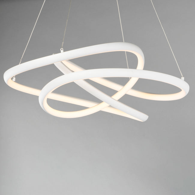 E30644-MW - Twisted 25" Pendant - Matte White