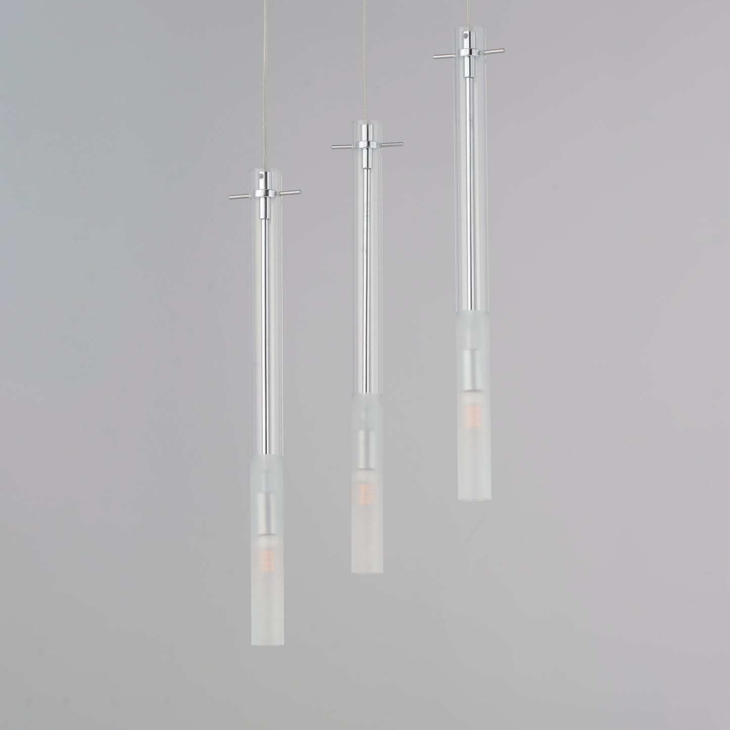 E31095-93PC - 3 Light Pipette 12" Chandelier - Polished Chrome