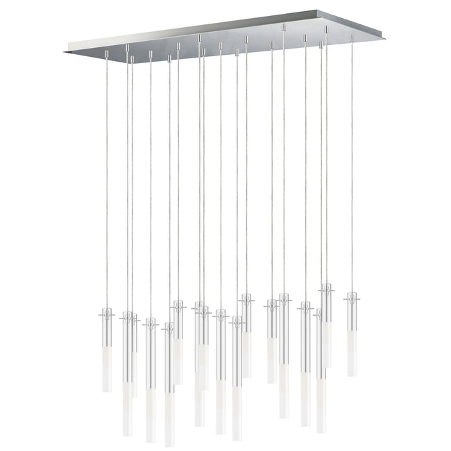 E31099-93PC - 17 Light Pipette 24" Chandelier - Polished Chrome