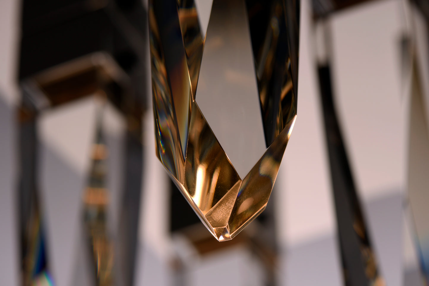 E31244-20BK - 5 Light Quartz 16" Chandelier - Black