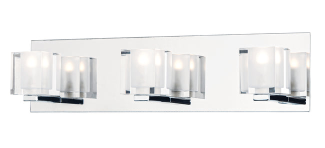 E32033-18PC - Blocs 3-Light LED Bath Vanity - Polished Chrome