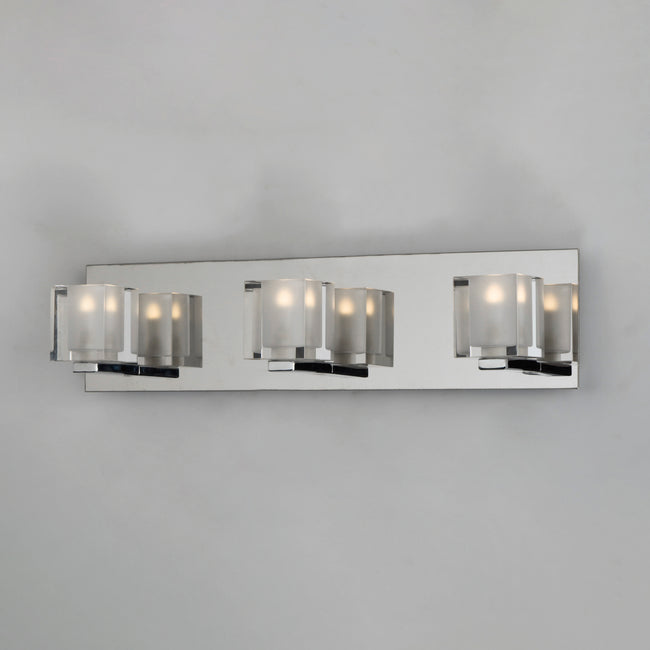 E32033-18PC - Blocs 3-Light LED Bath Vanity - Polished Chrome