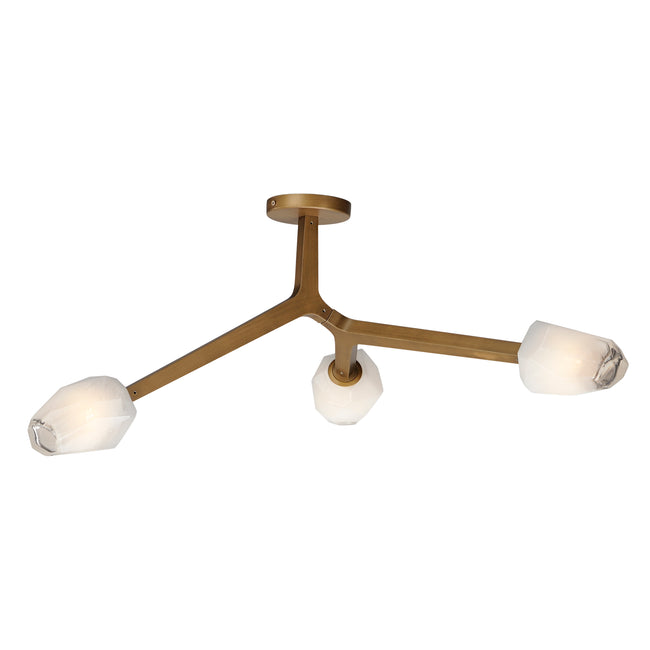 E32790-93NAB - Blossom 20" Flush Mount Ceiling Light - Natural Aged Brass