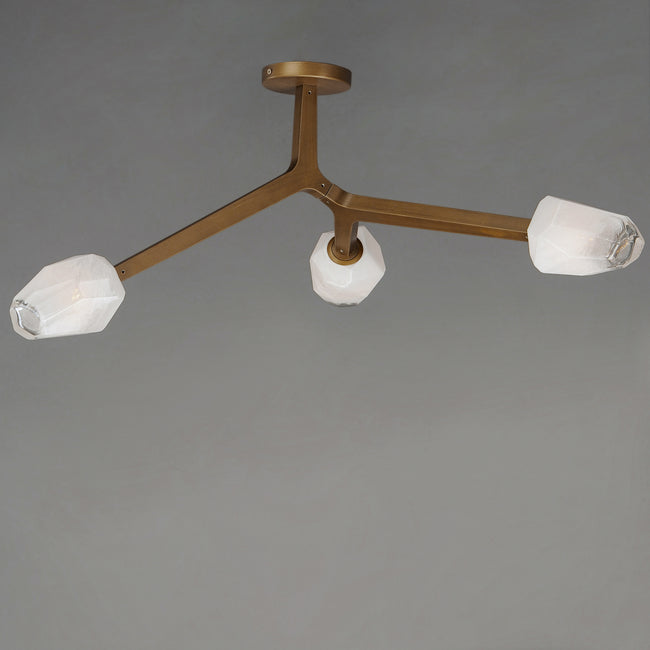E32790-93NAB - Blossom 20" Flush Mount Ceiling Light - Natural Aged Brass
