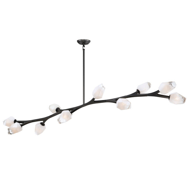 E32797-93BK - 10 Light Blossom 17" Chandelier - Black