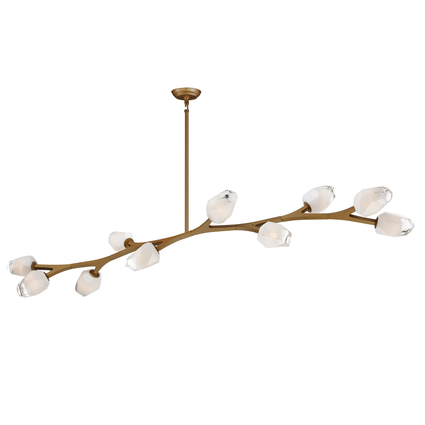 E32797-93NAB - 10 Light Blossom 17" Chandelier - Natural Aged Brass