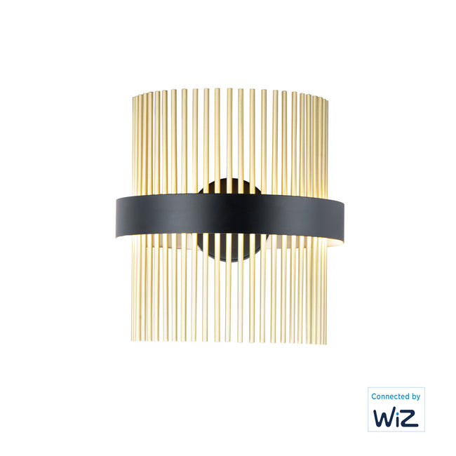 E34201-BKSBR - Chimes WiZ 15" Wall Sconce - Black / Satin Brass