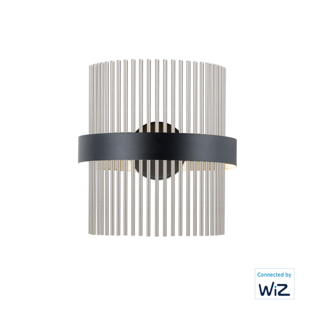 E34201-BKSN - Chimes WiZ 15" Wall Sconce - Black / Satin Nickel