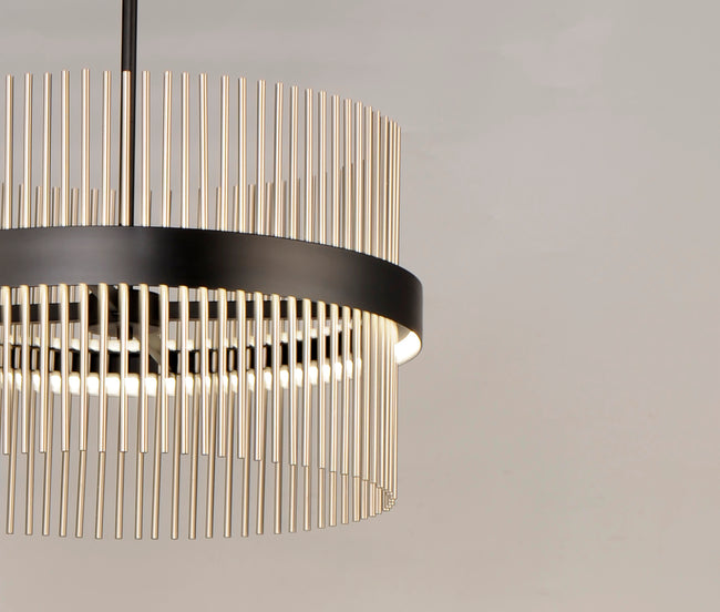 E34205-BKSN - Chimes WiZ 24" Pendant - Black / Satin Nickel