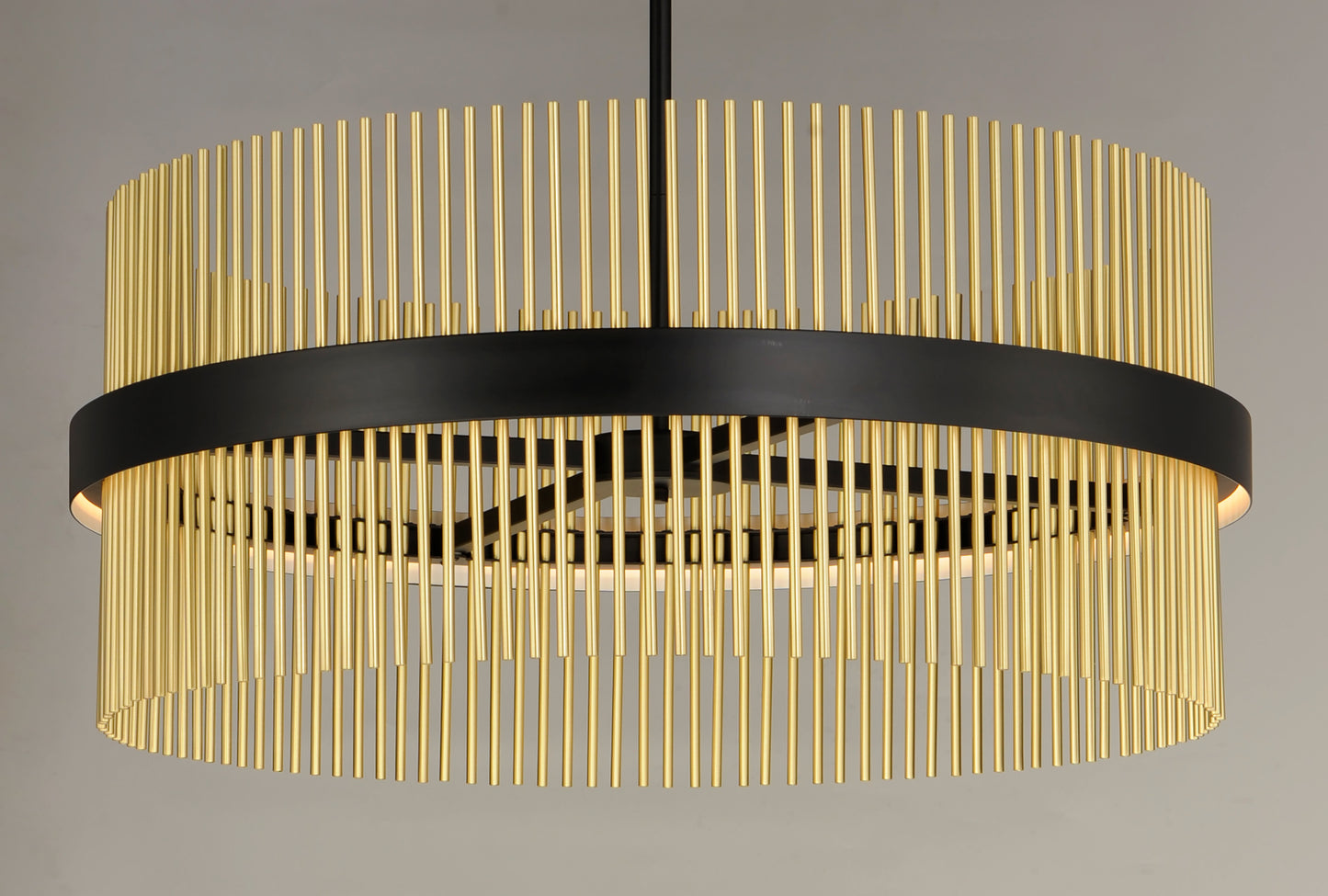 E34207-BKSBR - Chimes WiZ 34" Pendant - Black / Satin Brass