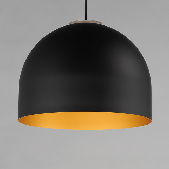 E34604-54BKGLD - Foster 16" Pendant - Black / Gold