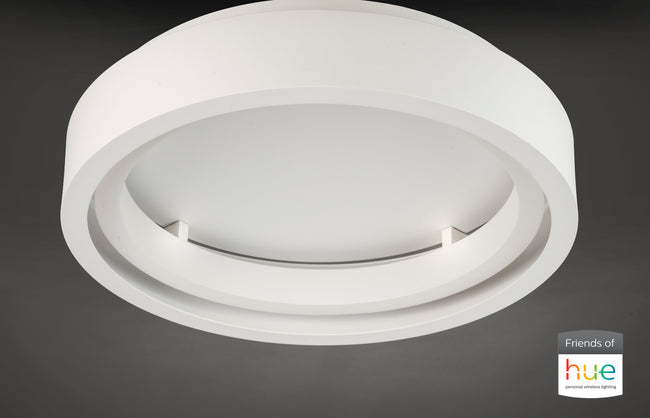 E35001-MW - iCorona FoH 24" Flush Mount Ceiling Light - Matte White