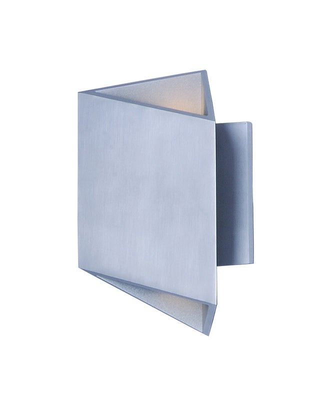 E41373-SA - Alumilux Facet 8.5" Outdoor Wall Sconce - Satin Aluminum