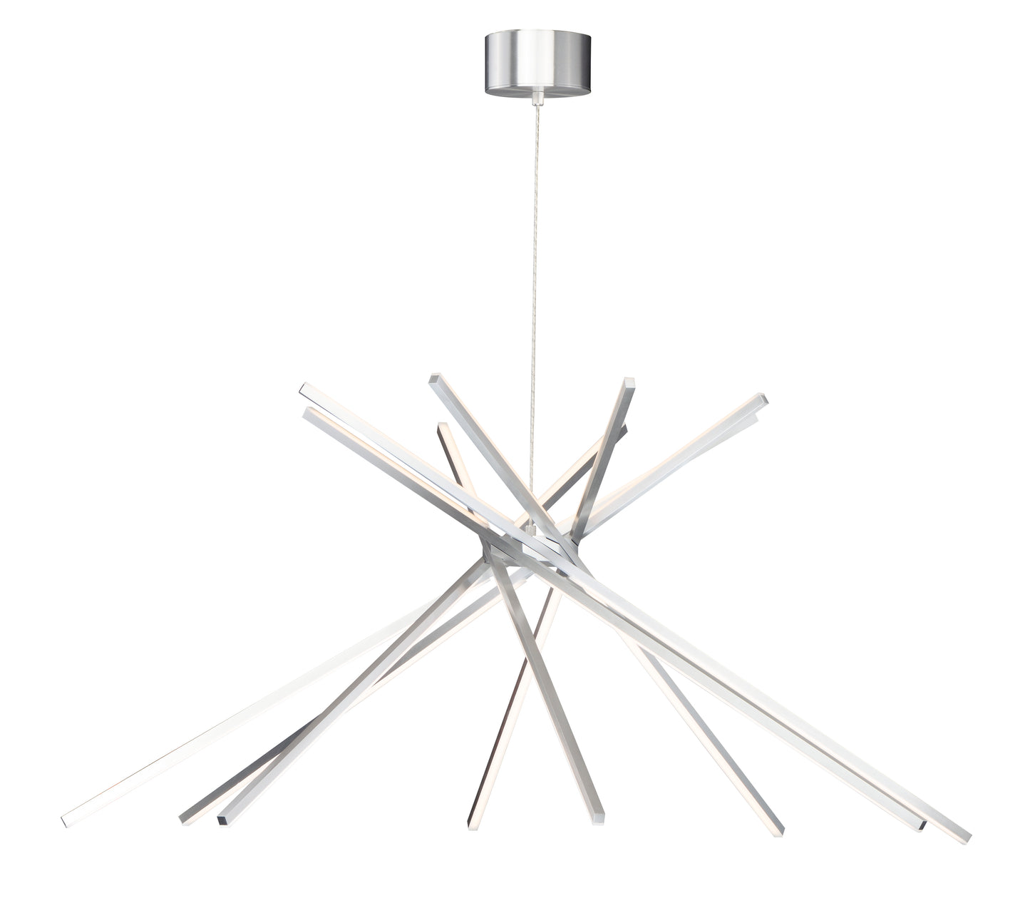 E41446-SA - 8 Light Alumilux Aster 45" Chandelier - Satin Aluminum