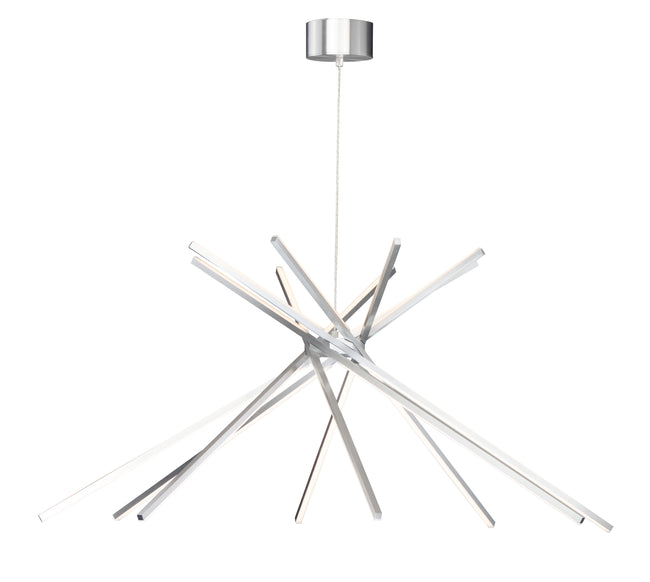 E41446-SA - 8 Light Alumilux Aster 45" Chandelier - Satin Aluminum