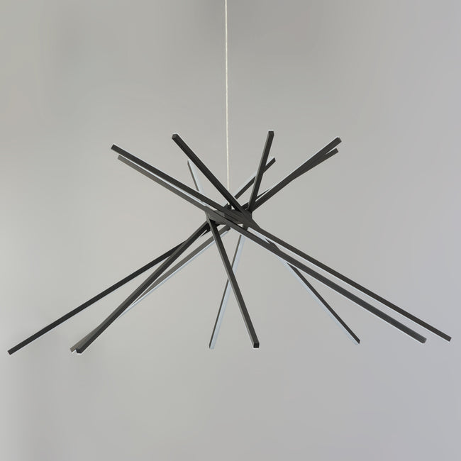 E41446-BK - 8 Light Alumilux Aster 45" Chandelier - Black