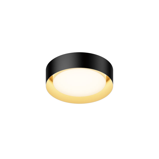 E51010-BKGLD - Echo 13" Flush Mount Ceiling Light - Black / Gold