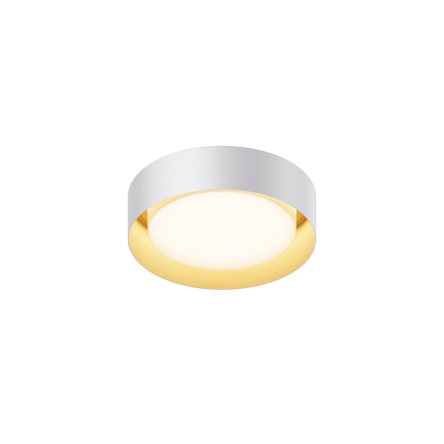 E51010-WTGLD - Echo 13" Flush Mount Ceiling Light - White/Gold