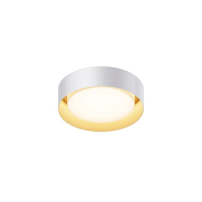 E51010-WTGLD - Echo 13" Flush Mount Ceiling Light - White/Gold