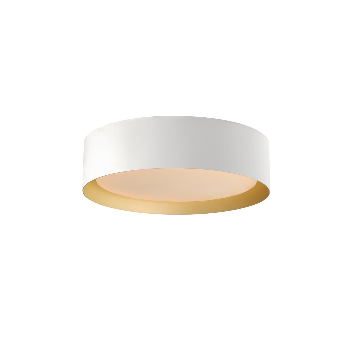 E51012-WTGLD - Echo 16" Flush Mount Ceiling Light - White/Gold