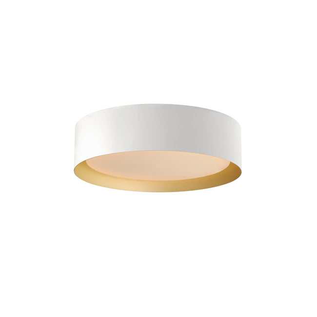 E51012-WTGLD - Echo 16" Flush Mount Ceiling Light - White/Gold